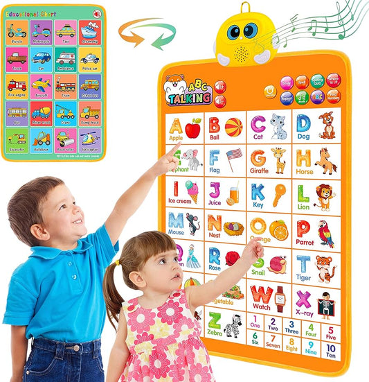 "Interactive ABC Poster – Urdu + English Educational Toy for Kids"